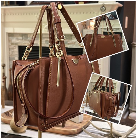 Coach Handbags - GORGEOUS Authentic Coach 1941 Dreamer 27 Satchel in Saddle, Light Gold. EUC